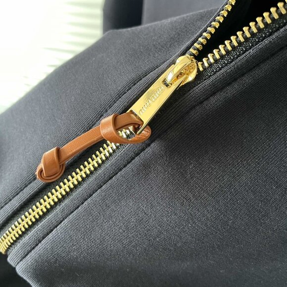 MIU MIU SS24 Logo Print Zip-Up Hooded Long-Sleeve Sweatshirt for Women - Picture 5 of 5